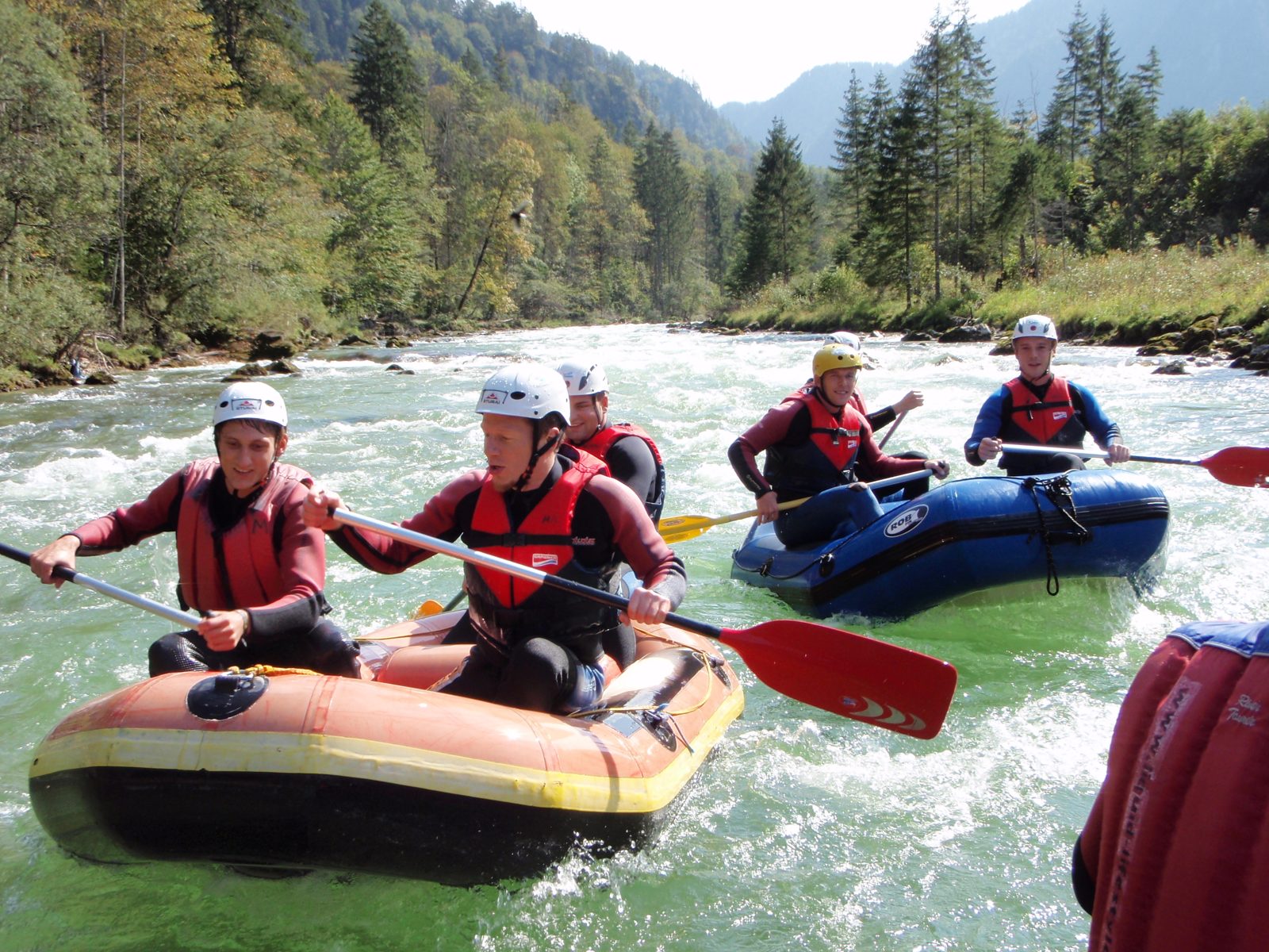 Teambuilding beim Rafting
